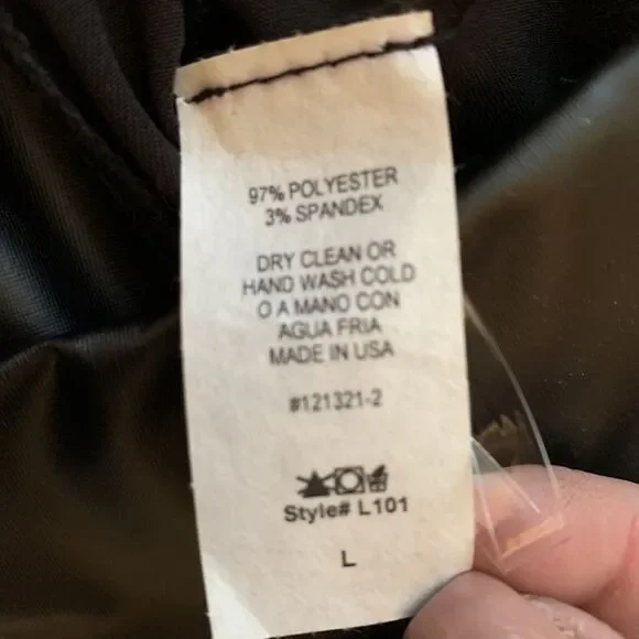 Zizibe Faux Leather High Waist Skinny Leggings-Large - Picture 3 of 3